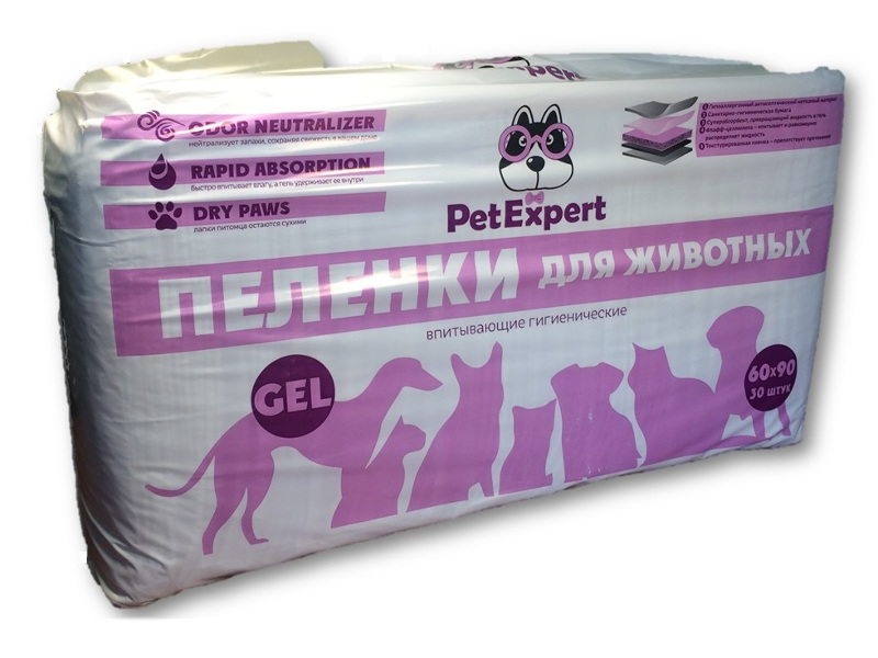 

Пеленки Pet Expert 60x90cm 30шт