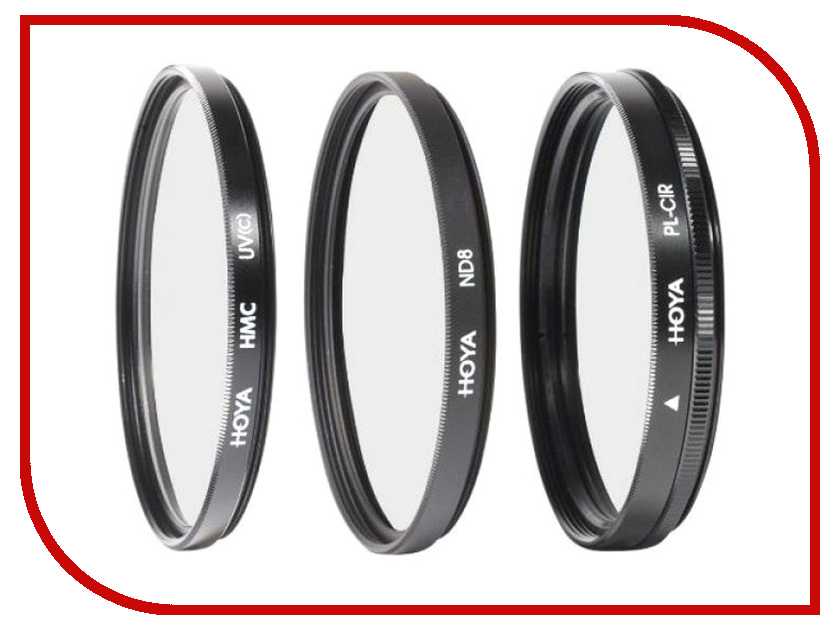 фото Светофильтр HOYA Digital Filter Kit HMC MULTI UV, Circular-PL, NDX8 - 72mm - набор светофильтров 79502