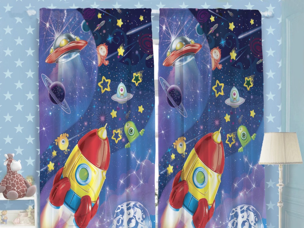 

Комплект штор Этель Космос 150x270cm 2шт 1275887, 1275887
