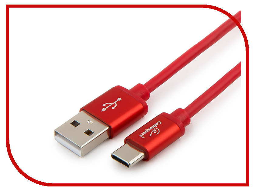 

Аксессуар Gembird Cablexpert Silver Series USB 2.0 - USB Type-C 1.8m Red CC-S-USBC01R-1.8M, CC-S-USBC01R-1.8M