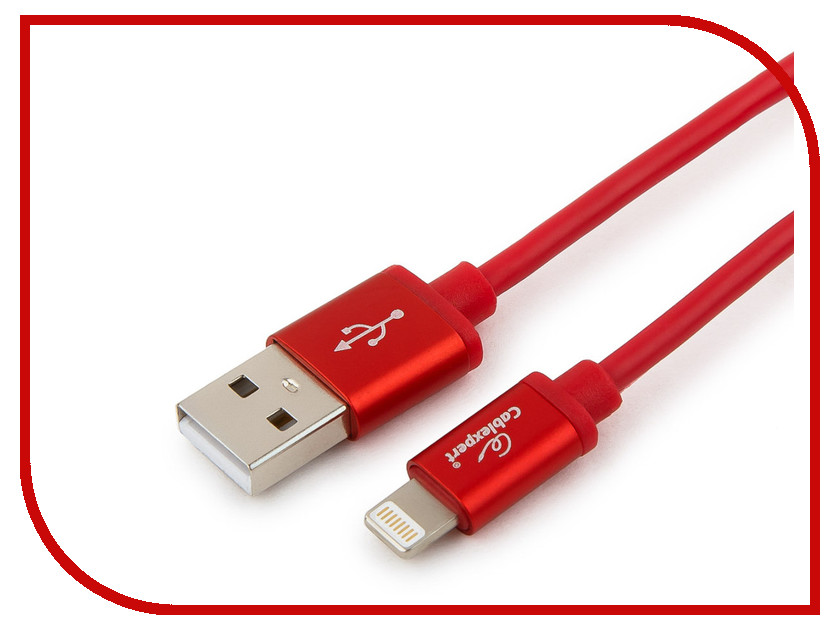 

Аксессуар Gembird Cablexpert Silver Series USB - Lightning 1m Red CC-S-APUSB01R-1M, CC-S-APUSB01R-1M