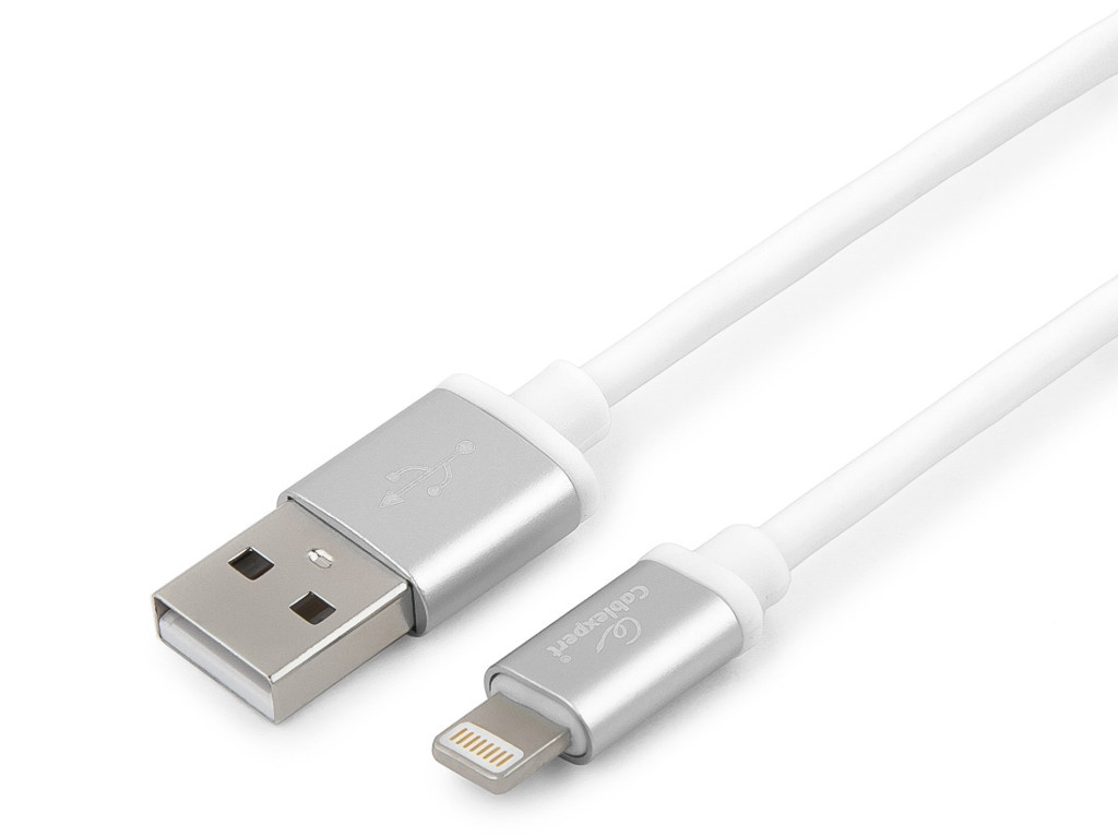 фото Аксессуар Gembird Cablexpert Silver Series USB - Lightning 3m White CC-S-APUSB01W-3M