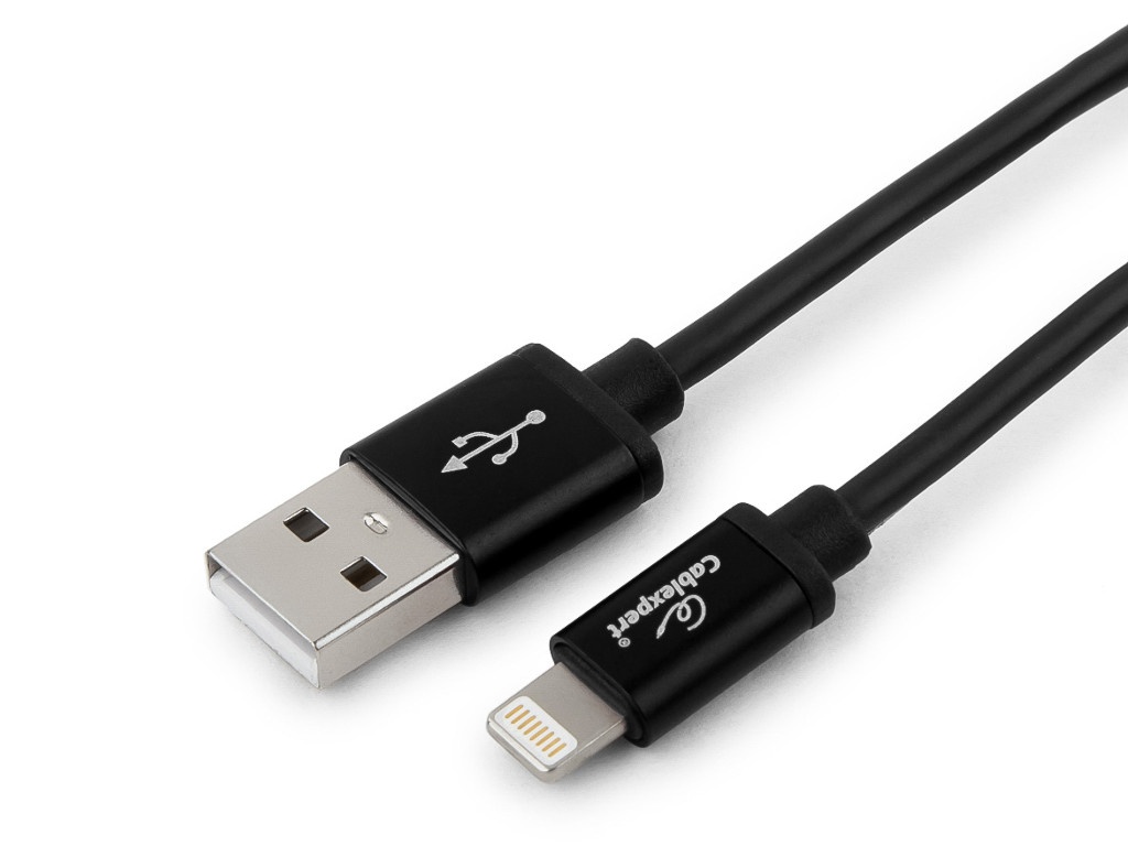 фото Аксессуар Gembird Cablexpert Silver Series USB - Lightning 3m Black CC-S-APUSB01Bk-3M