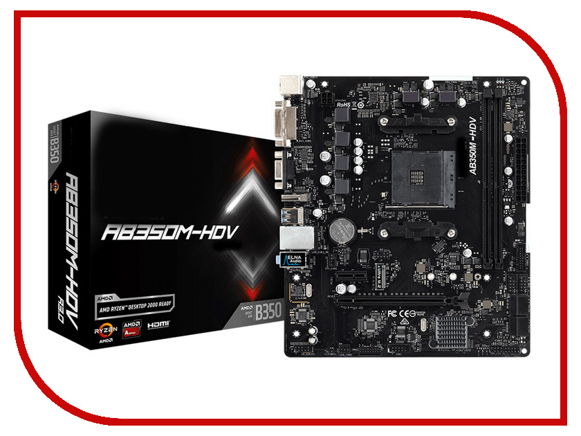 

Материнская плата ASRock AB350M-HDV R3.0, AB350M-HDV R3.0