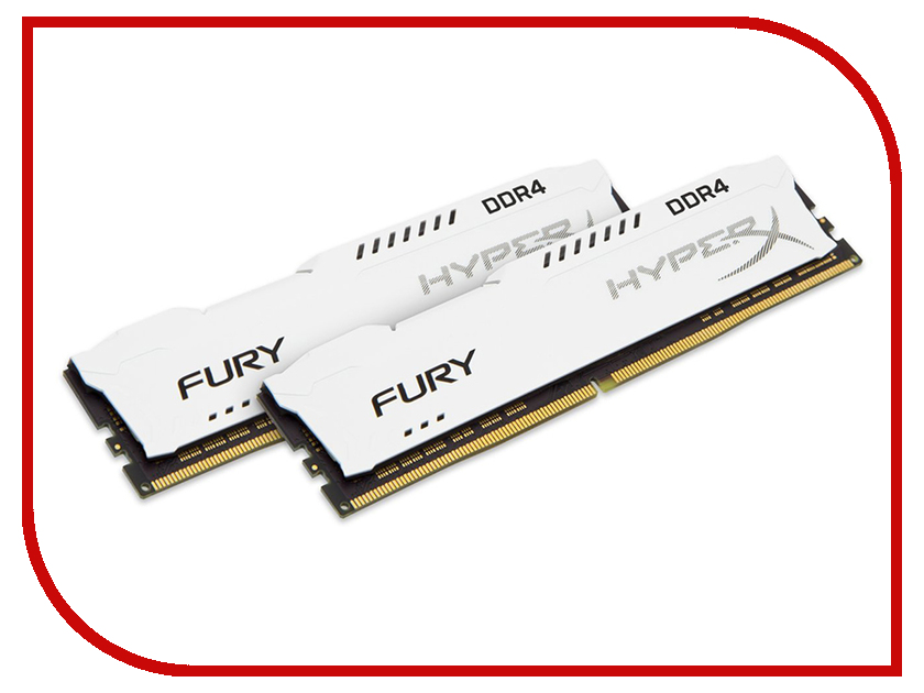 фото Модуль памяти Kingston HyperX Fury White DDR4 DIMM 2933MHz PC4-23466 CL17 - 32Gb KIT (2x16Gb) HX429C17FWK2/32