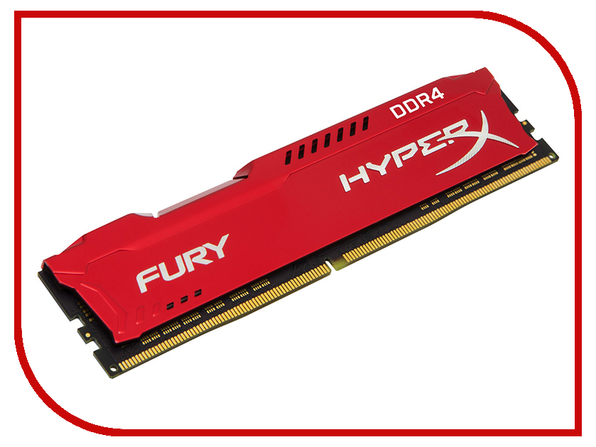 фото Модуль памяти Kingston HyperX Fury Red DDR4 DIMM 3200MHz PC4-25600 CL18 - 8Gb HX432C18FR2/8