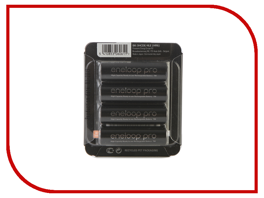 

Аккумулятор AA - Panasonic Eneloop Pro 2450 mAh 4BP BK-3HCDE/4LE, Eneloop Pro