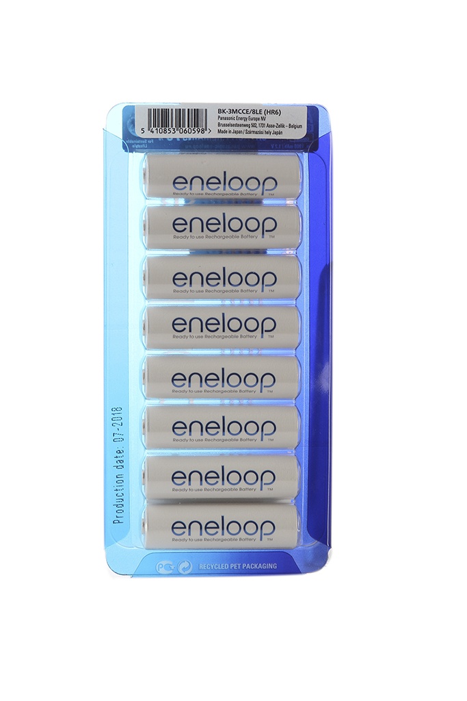 

Аккумулятор AA - Panasonic Eneloop 1900 mAh 8BP BK-3MCCE/8LE, Eneloop