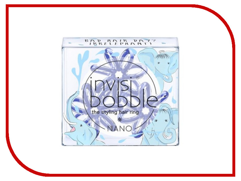 

Резинки для волос Invisibobble Nano Bad Hair Day Irrelephant! 3 штуки 3078, Nano