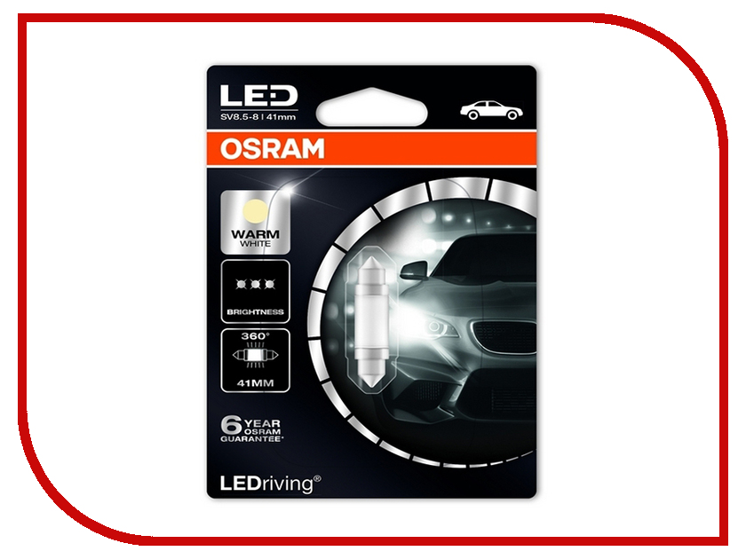 

Лампа OSRAM Fest T10.5 12V-0.5W SV8.5-31/8 (1 штукa) 6431BL-01B, 6431BL-01B