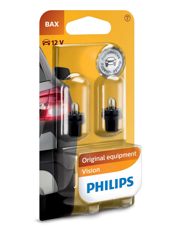 фото Лампа philips bax 12v-1.2w bax8.5d/2 black (2 штуки) 12598b2