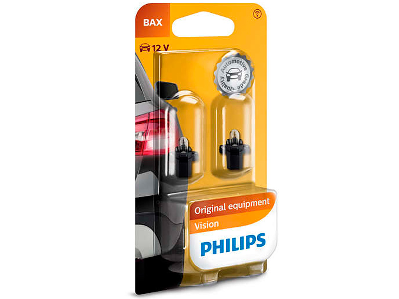 фото Лампа philips bax 12v-1.2w bax8.5d/2 black (2 штуки) 12597b2