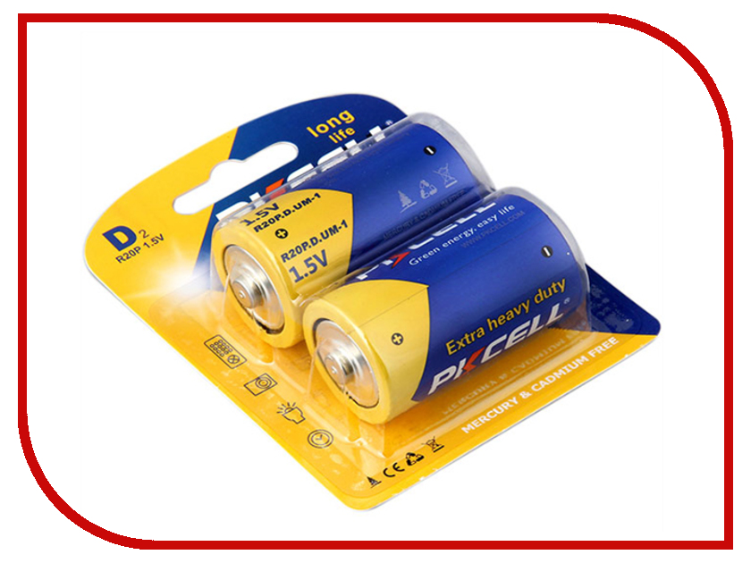 

Батарейка D - Pkcell R20P-2B (2 штуки), R20P-2B