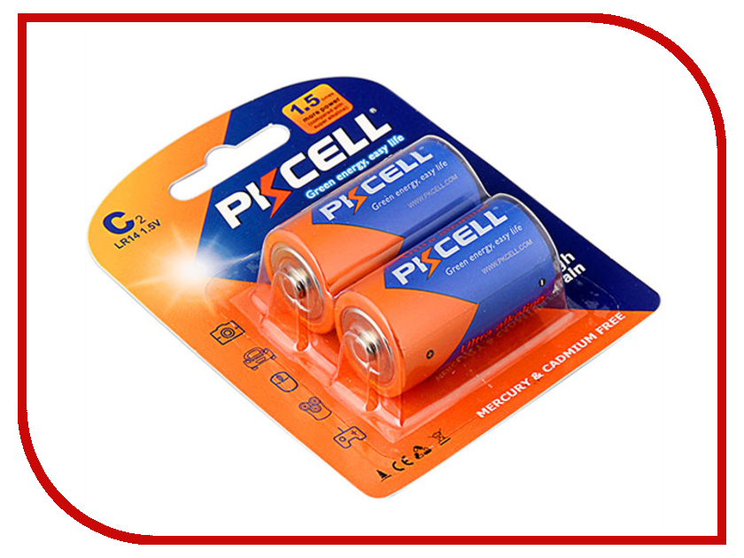 

Батарейка C - Pkcell R14P-2B (2 штуки), R14P-2B