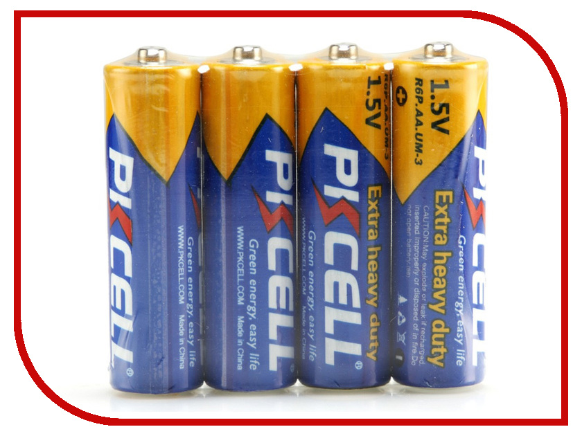 

Батарейка AA - Pkcell R6P-4S (4 штуки), R6P-4S