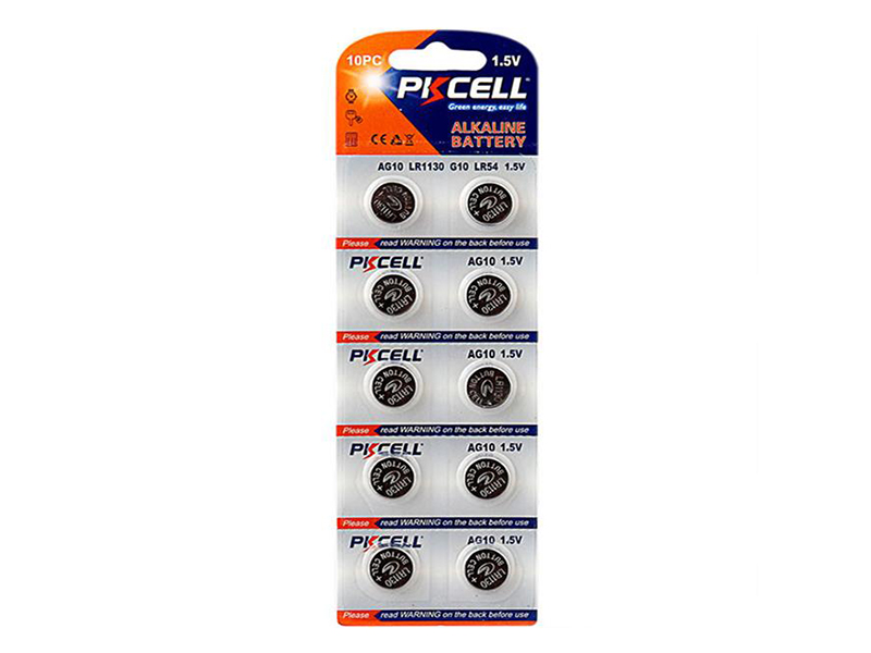 Батарейка Pkcell LR54/AG10 AG10-10B (10 штук) батарейка rexant lr54 ag10 lr1130 g10 189 gp89a 389 sr1130w 30 1031 10 штук