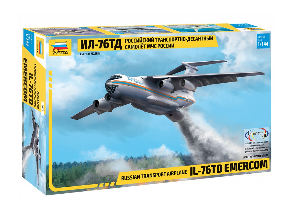 

Сборная модель Zvezda Российский транспортно-десантный самолет МЧС России Ил-76ТД МЧС 7029, 7029