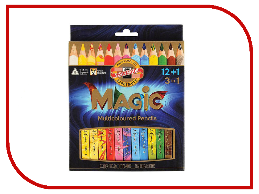 

Карандаши с многоцветным грифелем Koh-i-Noor Magic Набор 13шт 3408013001KS, Magic