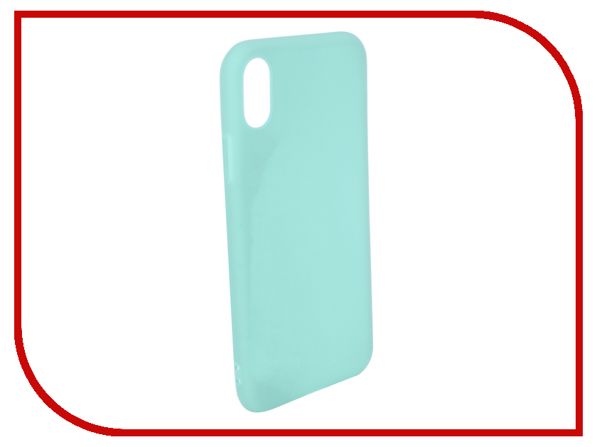 фото Аксессуар Чехол Pero для APPLE iPhone X Soft Touch Turquoise PRSTC-IXC