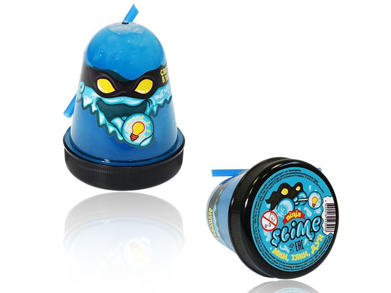 фото Слайм slime ninja 130гр светится в темноте blue s130-20