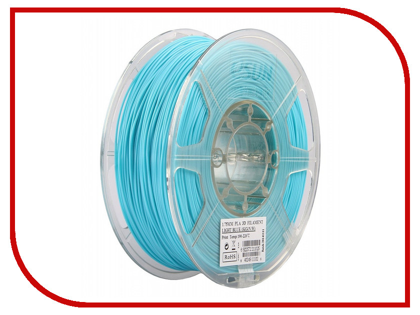 

Аксессуар eSun PLA нить 1.75mm 1kg Light Blue Т0025290, Т0025290