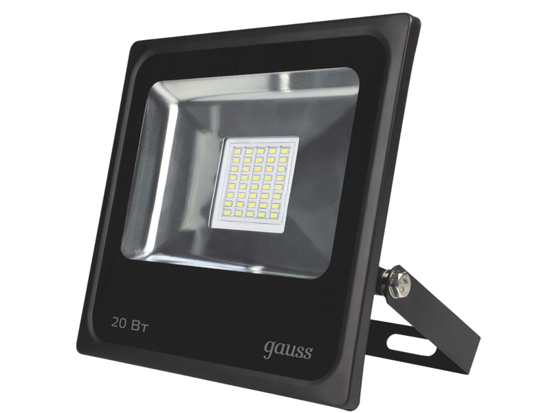 

Прожектор Gauss LED 20W IP65 6500К Black 613100320, 613100320