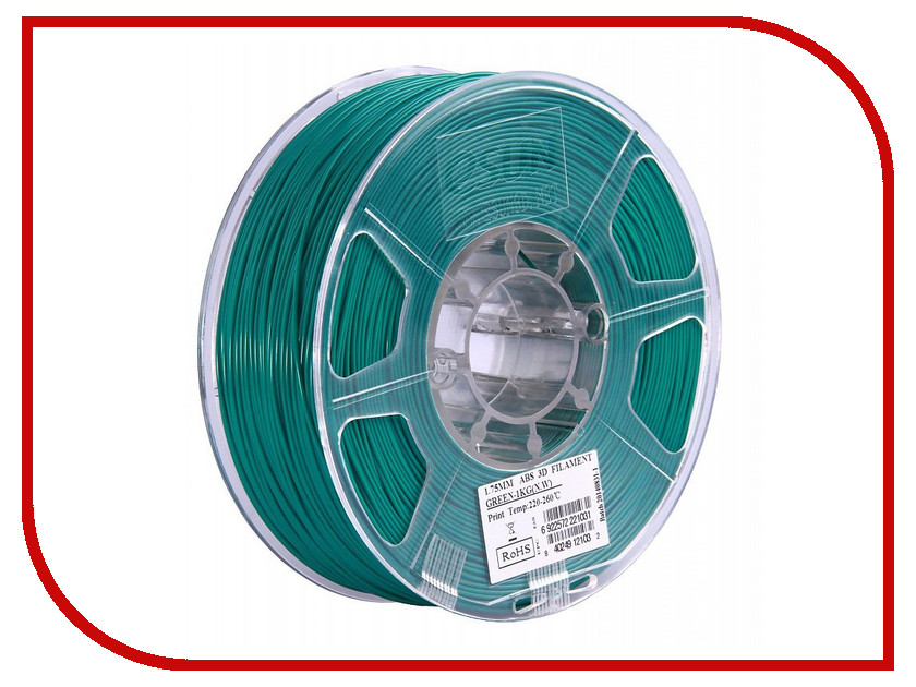 фото Аксессуар eSun ABS нить 1.75mm 1kg Green Т0025312