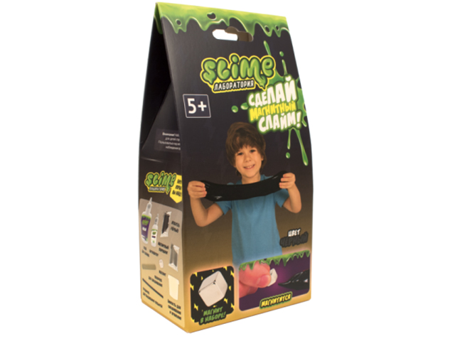 

Игра Лизун Slime Лаборатория Малый набор для мальчиков, магнитный 100гр Black SS100-6, SS100-6