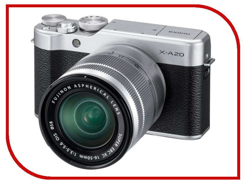 

Фотоаппарат Fujifilm X-A20 Kit XC 15-45mm F/3.5-5.6 OIS PZ Silver, X-A20 Kit