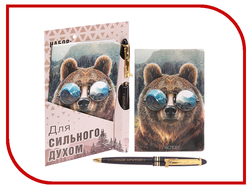 фото Подарочный набор СИМА-ЛЕНД Для сильного духом, обложка для паспорта и ручка 2986564
