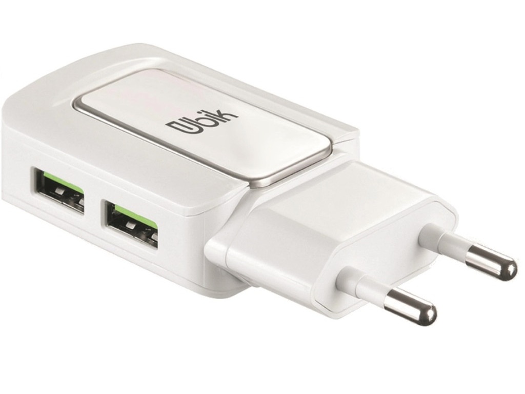 

Зарядное устройство Ubik 2xUSB 2.1А White UHP22A 100205, UHP22A