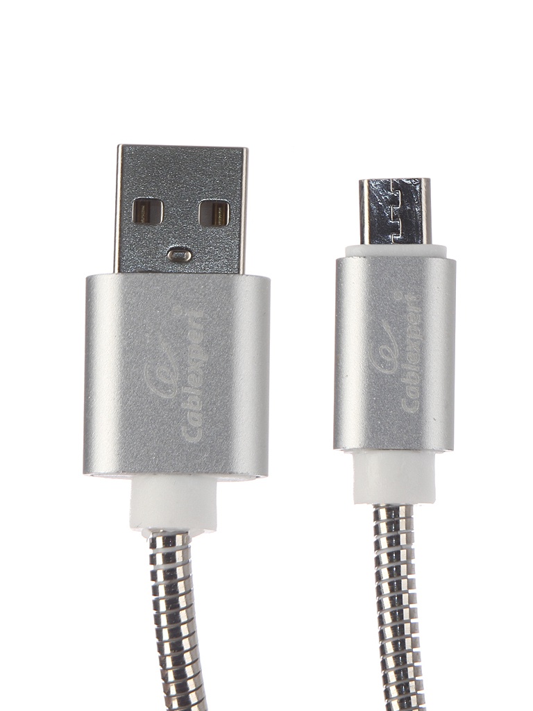 цена Аксессуар Gembird Cablexpert USB AM/microBM 1m Silver CC-G-mUSB02S-1M