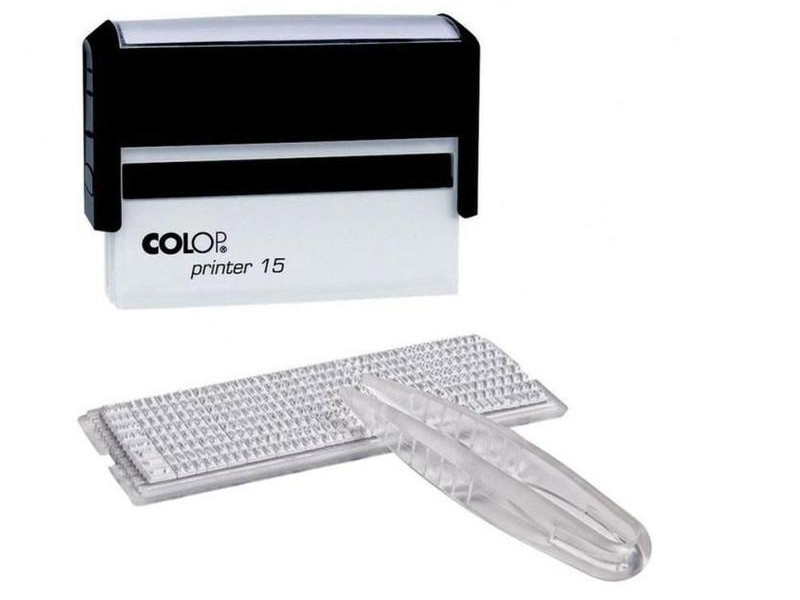 

Штамп самонаборный Colop Printer 15 Set 10x69 2 строки Black, Printer 15 Set