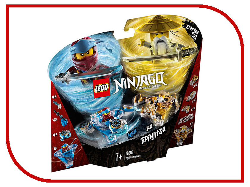 

Конструктор Lego Ninjago Ния и Ву мастера Кружитцу 227 дет. 70663, Ния и Ву мастера Кружитцу