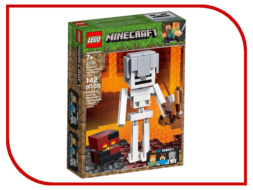 

Конструктор Lego Minecraft Skeleton BigFig with Magma Cube 142 дет. 21150, Skeleton BigFig with Magma Cube
