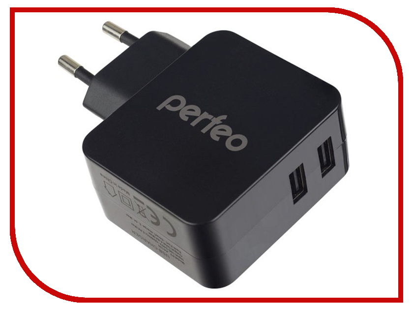 

Зарядное устройство Perfeo Cube 2 2xUSB 3.4А Black PF-A4133, PF-A4133