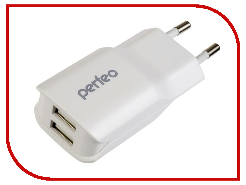 

Зарядное устройство Perfeo U2lite 2xUSB 2.1А White PF-A4130, PF-A4130