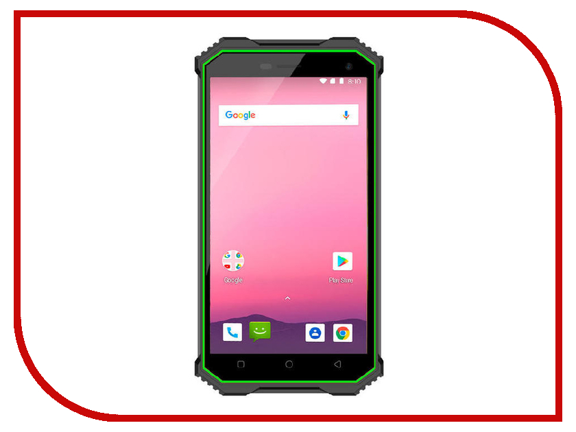 

Сотовый телефон Ginzzu RS8502 Black-Green, RS8502