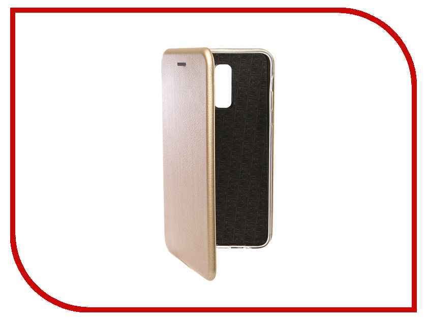 фото Аксессуар Чехол Innovation для Samsung Galaxy J8 2018 Book Silicone Magnetic Gold 13340