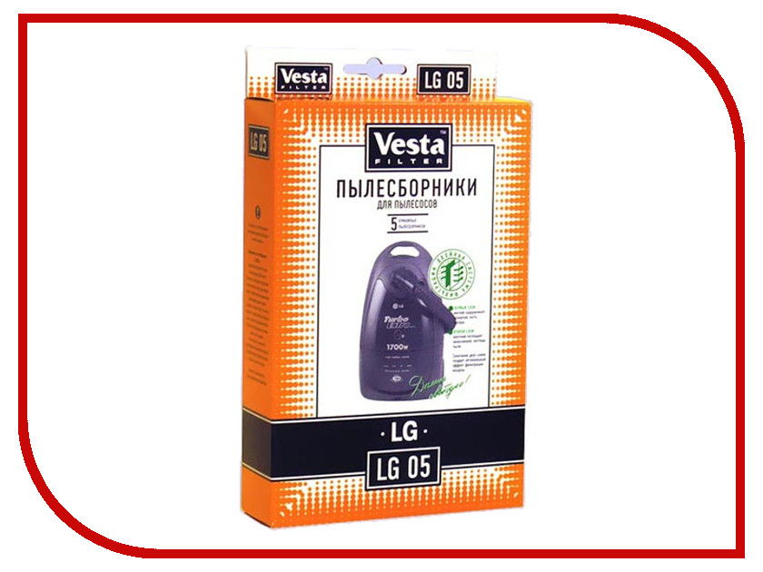 

Комплект пылесборников Vesta Filter LG 05, LG 05