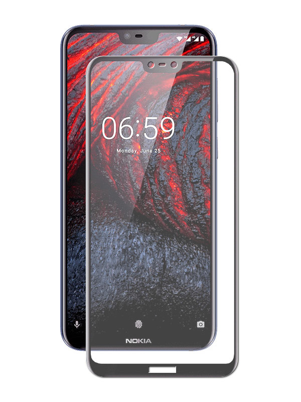 фото Аксессуар Защитное Стекло Neypo для Nokia 6.1 Plus Full Glue Glass Black Frame NFGL6118