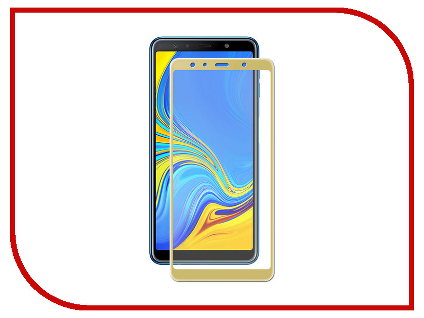 фото Аксессуар Защитное cтекло для Samsung A9 2018 Neypo Full Glue Glass Gold Frame NFGL6343
