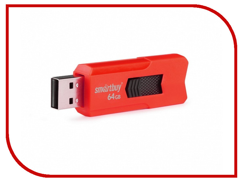 фото USB Flash Drive 64Gb - SmartBuy Stream Red SB64GBST-R3
