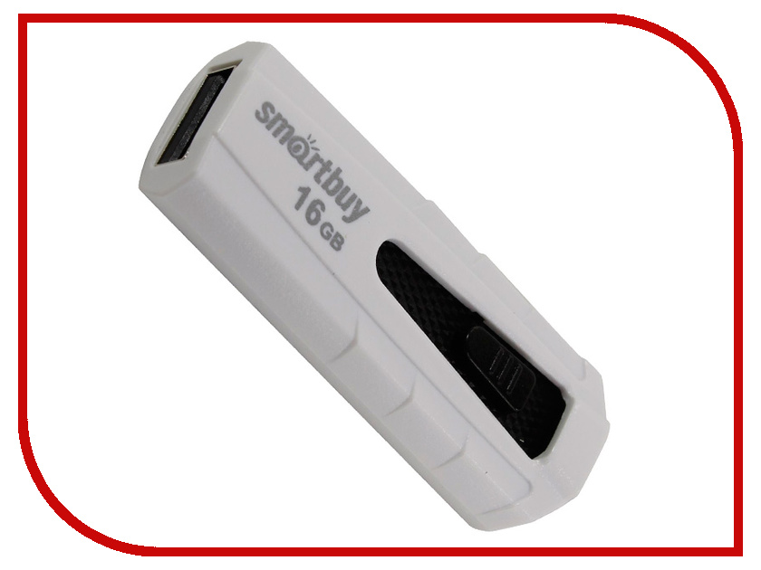 

USB Flash Drive 16Gb - SmartBuy Iron White-Black SB16GBIR-W, Iron