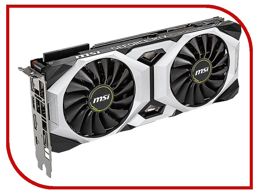 фото Видеокарта MSI GeForce RTX 2080 Ventus 1515Mhz PCI-E 3.0 8192Mb 14000Mhz 256 bit USB-C HDMI 3xDP RTX 2080 VENTUS 8G