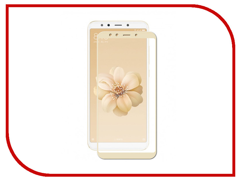 фото Аксессуар Защитное стекло Liberty Project для Xiaomi Mi A2 Tempered Glass 0.33mm Gold Frame 0L-00040664