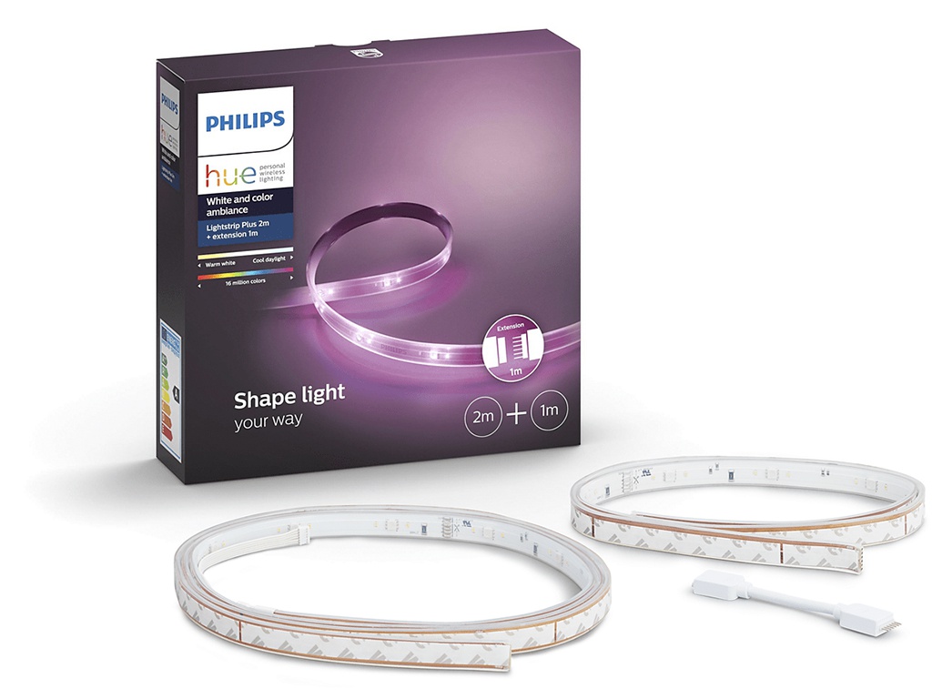 

Светодиодная лента Philips Hue White and Color Ambiance LightStrips Plus 2m + 1m, Hue White and Color Ambiance LightStrips Plus