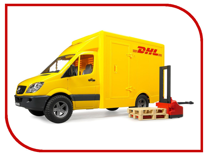 фото Игрушка Bruder Фургон DHL с погрузчиком Mercedes-Benz Sprinter (02-534) 1:16 45.5 см