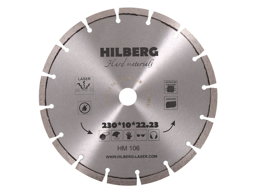 фото Диск Trio Diamond Hilberg Hard Materials Лазер HM106 алмазный отрезной 230x22.23mm