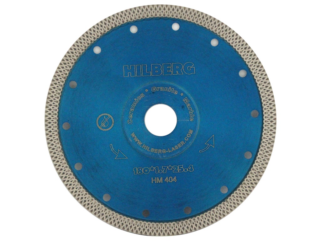 

Диск Trio Diamond Hilberg Турбо HM404 алмазный отрезной по керамограниту 180x22.23mm, HM404